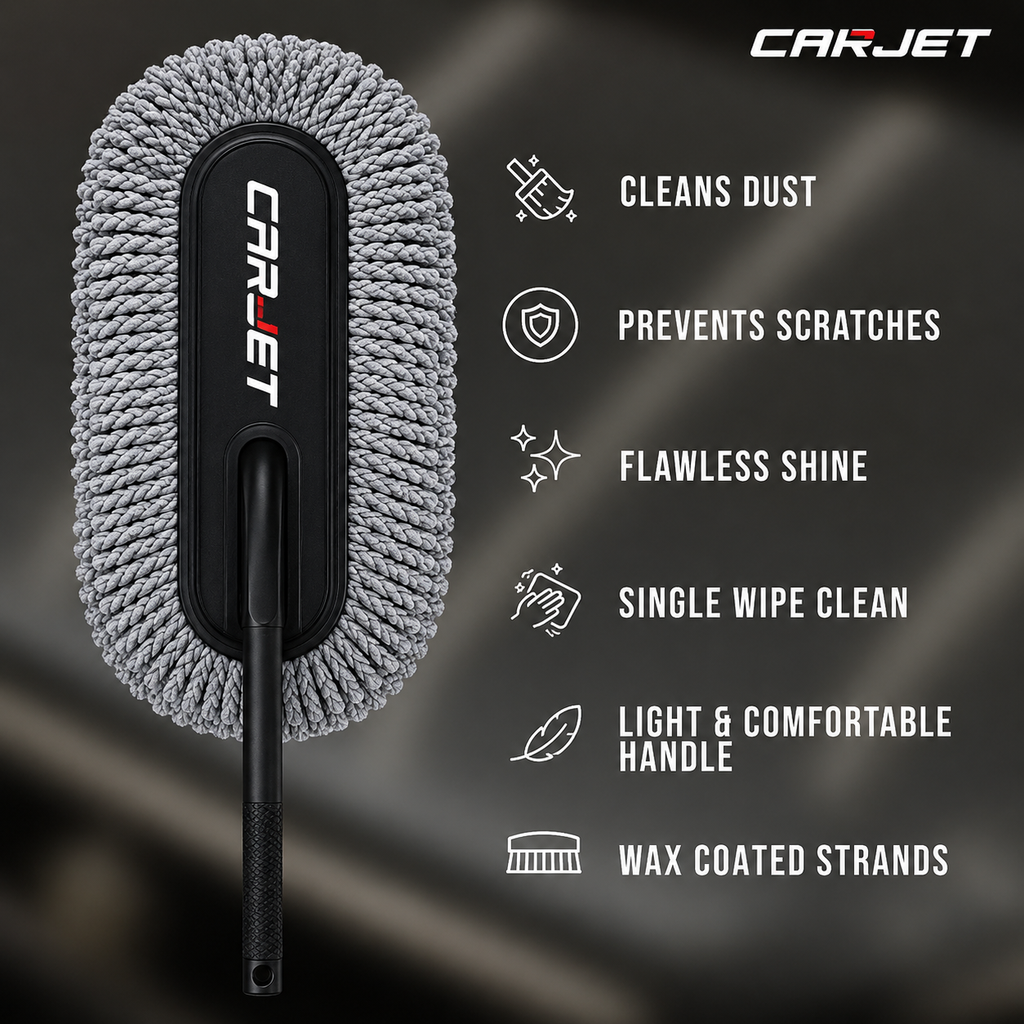 CARJET™ PRO Car Duster - Lint-Free & Scratch-Free Car Cleaner Brush with Long Handle