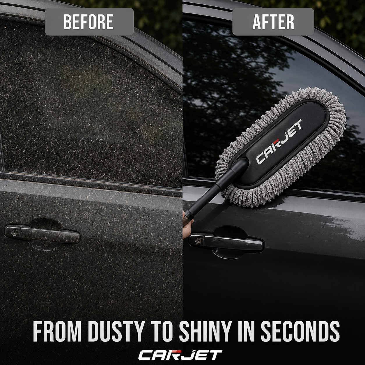 CARJET™ PRO Car Duster - Lint-Free & Scratch-Free Car Cleaner Brush with Long Handle