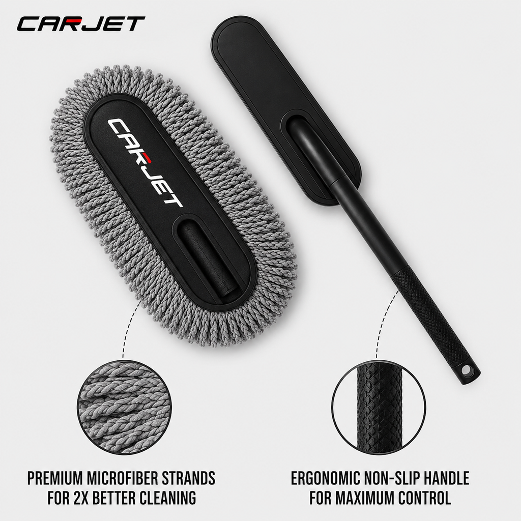 CARJET™ PRO Car Duster - Lint-Free & Scratch-Free Car Cleaner Brush with Long Handle